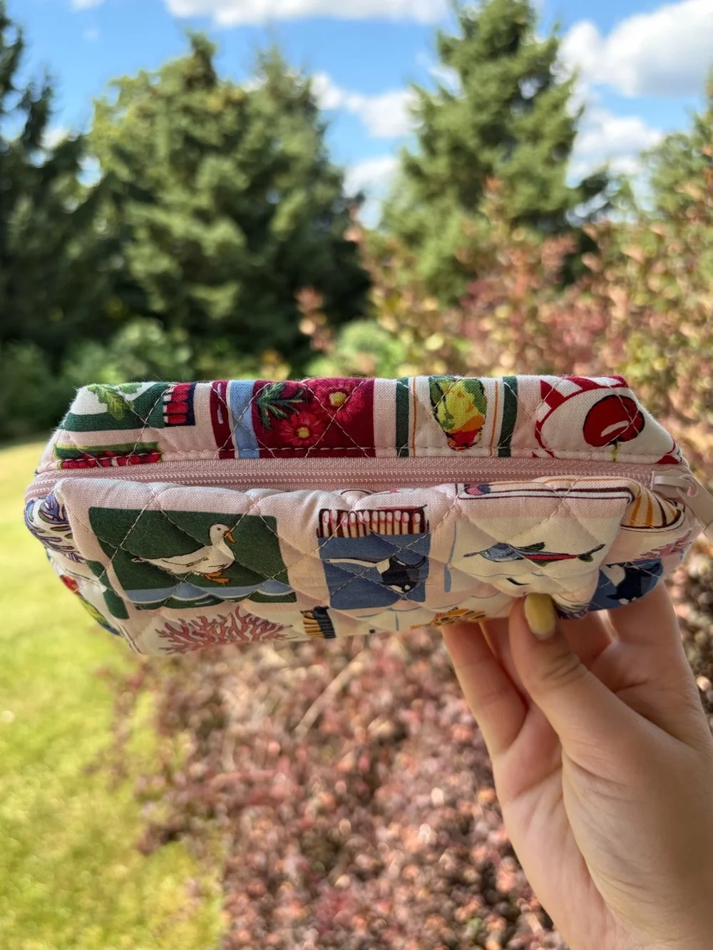 Vera Bradley quilted cosmetic pouch matchbox collection essential medium target